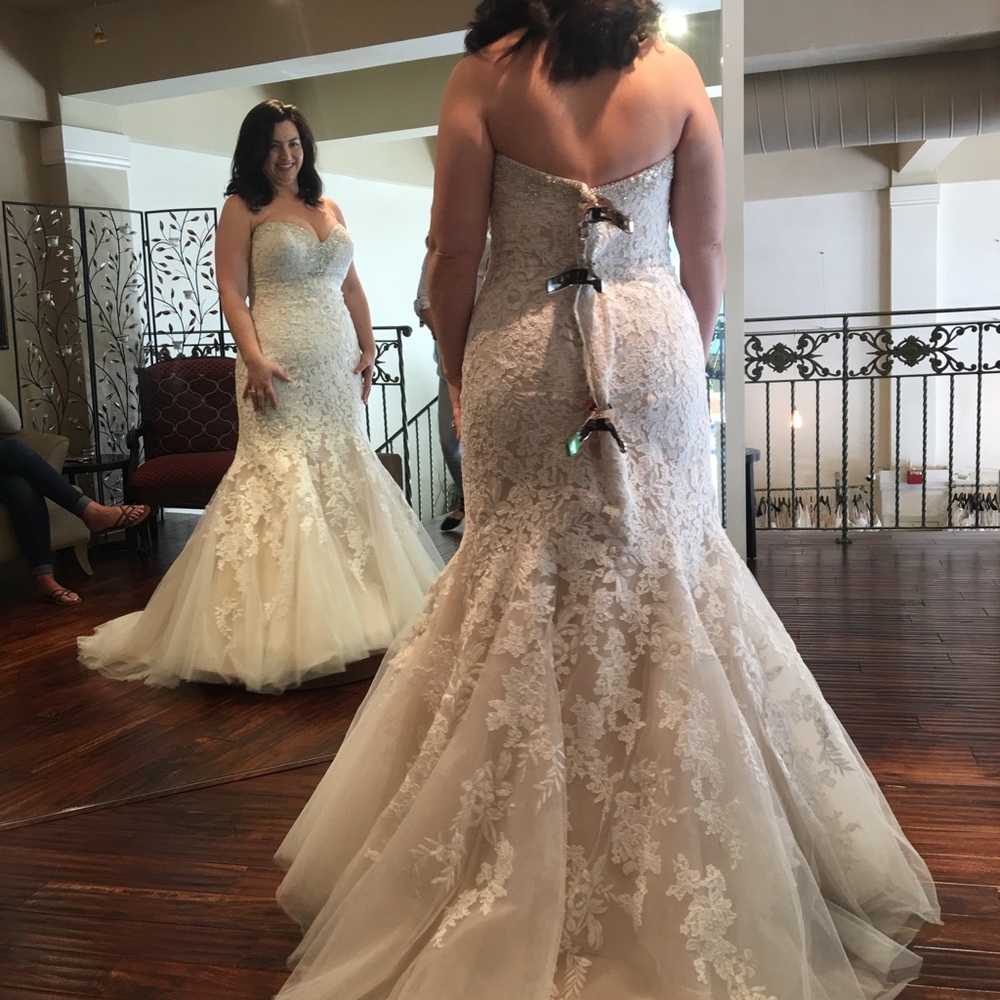 Beautiful Mermaid Style with Train Bridal Gown